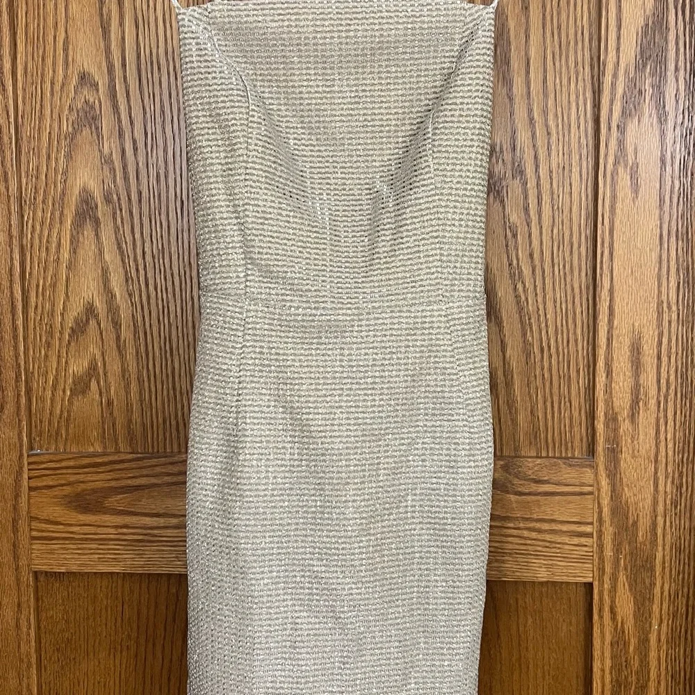 Lulu's Chic Gold Mini Dress - Picture 1 of 5